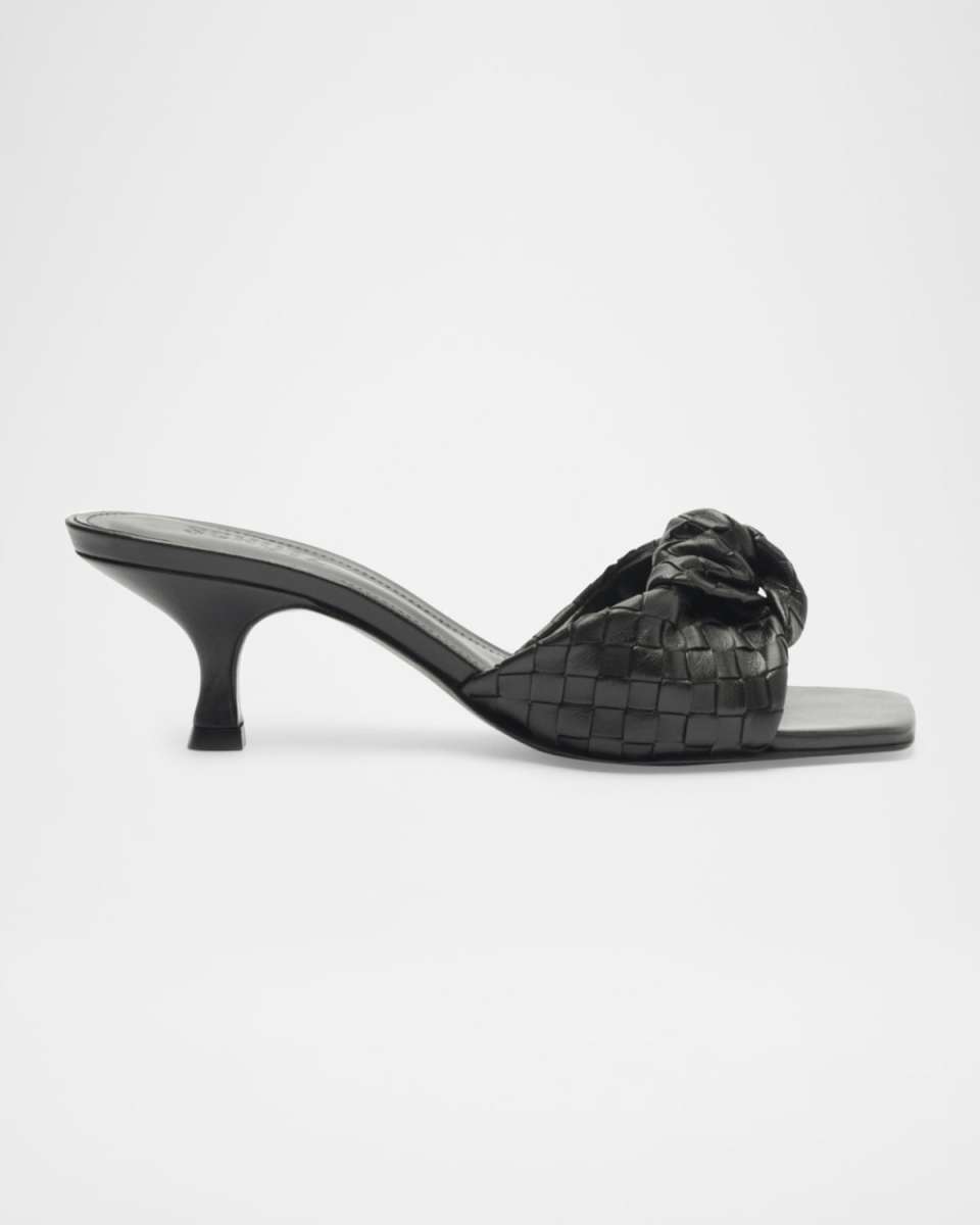 Kareena Woven Leather Mule Sandals
